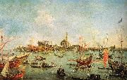Francesco Guardi The Doge in the Bucentaur at San Nicolo di Lido on Ascension Day china oil painting artist